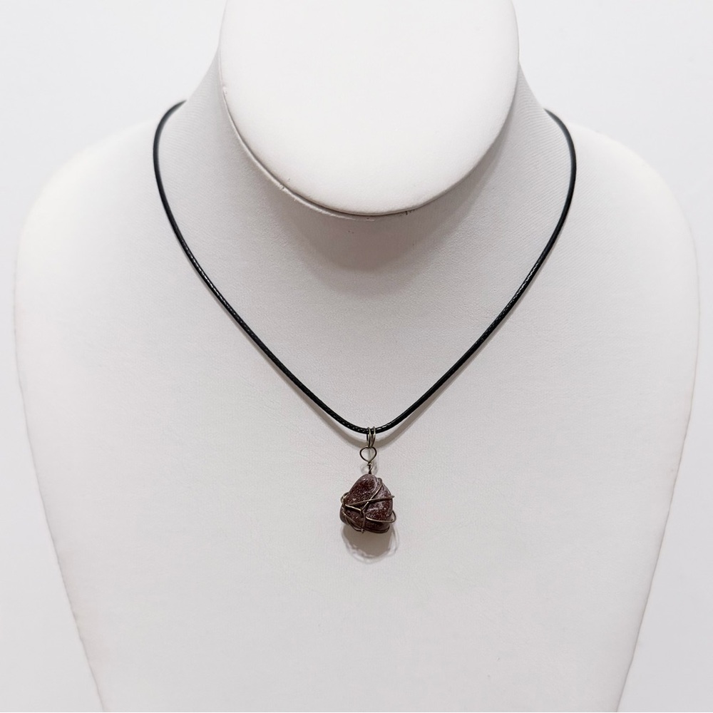 Dark Red Stone Necklace